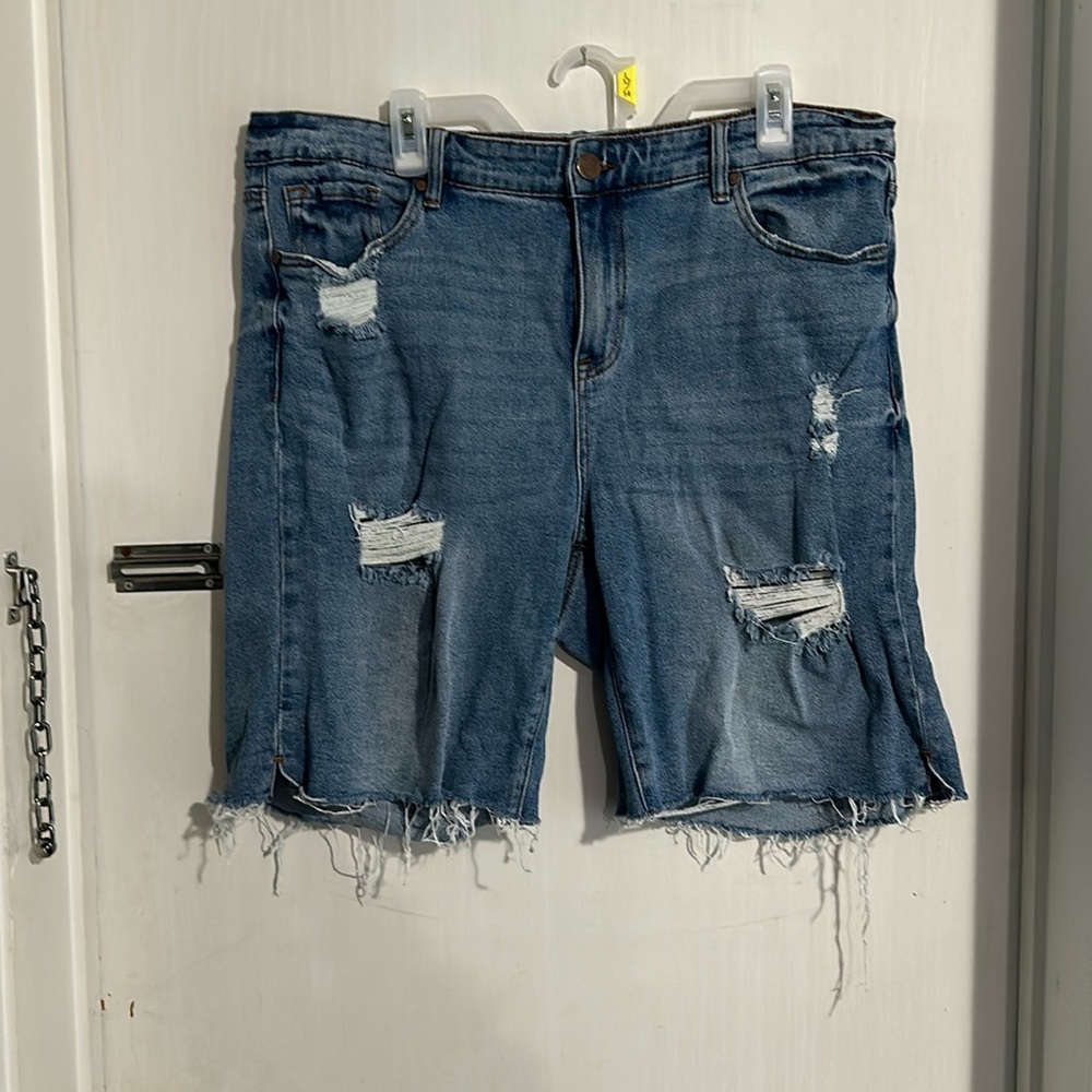 East Adeline Distressed Denim Shorts